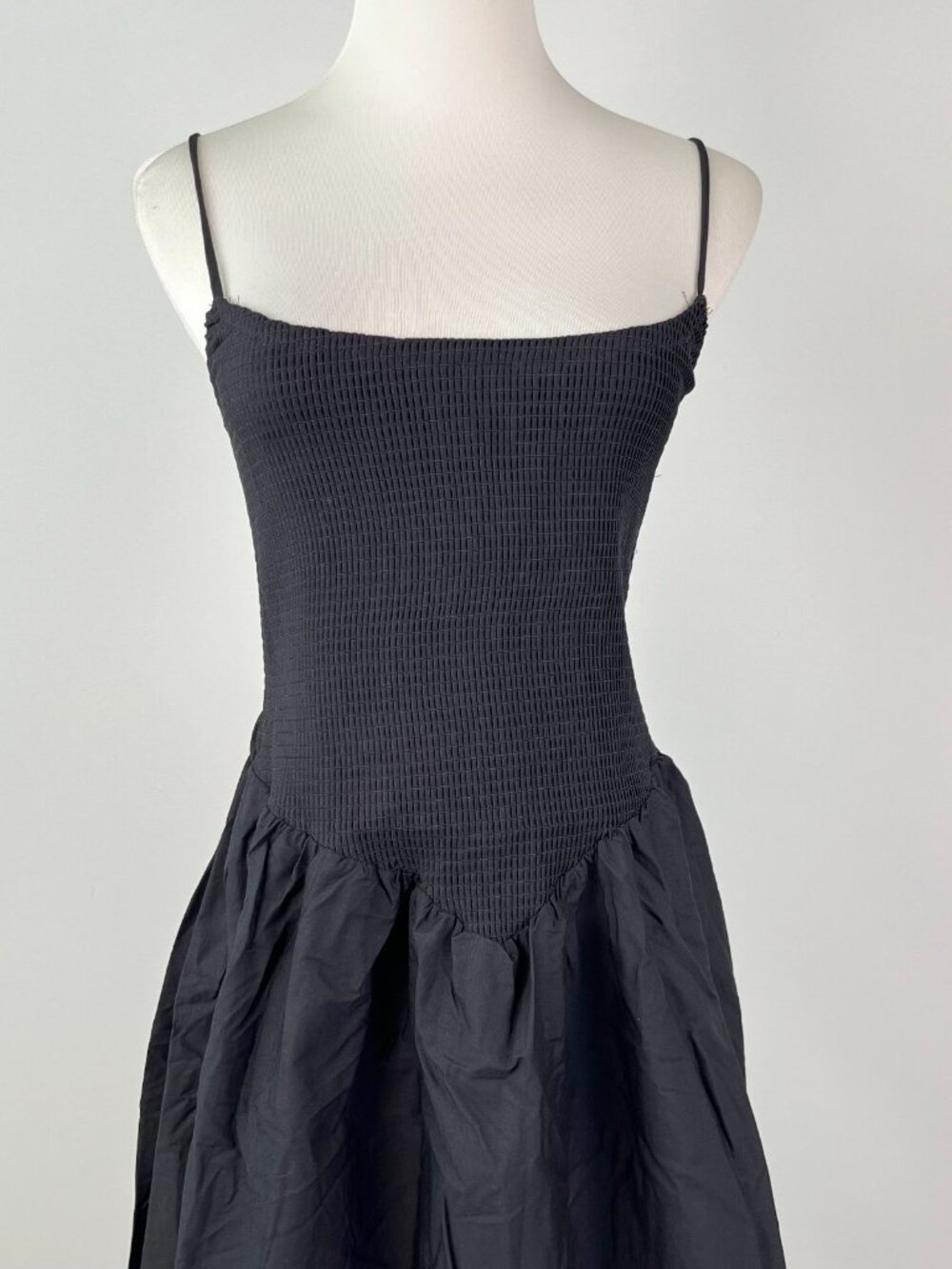 NWOT Farm Rio Cotton Black Sleeveless Midi Dress Size L - Picture 3 of 12
